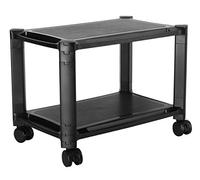 RICOO Multi-Almacenaje PC Soporte Impresora Escritorio Pedestal Mesa 2 Niveles pies rodantes WM4-L gabinete Ordenador portátil Tableta Altura Ajustable Tableta táctil Ruedas Ajustables/plástico