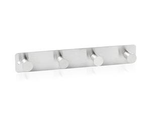 RICOO Perchero de Pared Acero Inoxidable Modelo MH025S-4, Elegante y Duradero con 4 Ganchos para Recibidor Cocina y Baño Plata