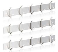 RICOO Perchero de Pared Acero Inoxidable Modelo MH028S-5x3, Elegante y Duradero con 5 Ganchos para Recibidor Cocina y Baño Plata