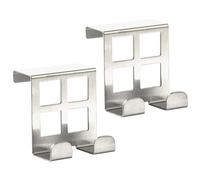 RICOO Perchero Puerta MH030Sx2 - Gancho Puerta de Acero Inoxidable para Colgar sin Taladrar - Perchero Puerta Baño y Dormitorio Colgador puerta - 2 piezas