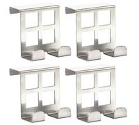 RICOO Perchero Puerta MH030Sx4 - Gancho Puerta de Acero Inoxidable para Colgar sin Taladrar - Perchero Puerta Baño y Dormitorio Colgador puerta - 4 piezas