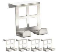 RICOO Perchero Puerta MH030Sx5 - Gancho Puerta de Acero Inoxidable para Colgar sin Taladrar - Perchero Puerta Baño y Dormitorio Colgador puerta - 5 piezas