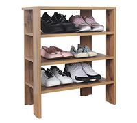 RICOO Zapatero 70 x 55 x 32 cm WM039-EW Mueble recibidor Estantería Roble marrón - Organizador Zapatos