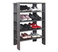RICOO Zapatero 88 x 60 x 32 cm WM040-BG Mueble recibidor Estantería Gris Cemento - Organizador Zapatos
