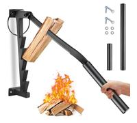 Ricyea Divisor de madera manual de pared para maderas blandas, para encender leña, montaje en pared, con mango largo, para camping, picnic, casa de jardín (tipo A)