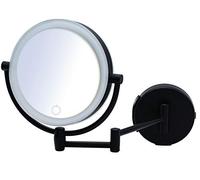 RIDDER Espejo de Maquillaje, Espejo Colgante Shuri, Negro, táctil, regulador de Intensidad, 5 aumentos, Color Negro