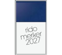 rido/idé 7035003387 Vormerkbuch Mod. Merker 2027 108×201 mm, Kunststoff, dunkelblau