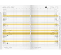 rido/idé Calendario mensual de repuesto, modelo uni-planer 2026 | 104 × 153 mm, cartón, blanco