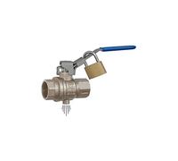 RIEGLER 103154-321.07 Vaca de seguridad, con cerradura, purga, G 1/4, MS vern., Rp 1 1/4, 1 unidad