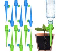 Riego por Goteo Automático Kit,Riego Goteo Botella con Válvula de Control,Autorriego para Macetas,Ajustable Dispositivo de Riego para Regar Plantas en Vacaciones para Flores Bonsáis Interior (12pcs)