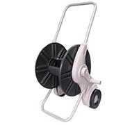 RIEGOLUX Carro Portamangueras con Ruedas para Jardín | Capacidad hasta 45 m de Manguera de 1/2" | Carro Enrollable con Manivela, Altura Regulable y Marco Telescópico | No Incluye Manguera