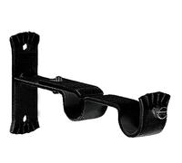RIEL CHYC Soporte Doble Forja Ø 20 mm. Negro (Blister 2 Piezas)