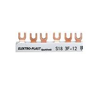 Riel de conexión 3P 63A 12mm2 Horquilla (18 Mod) 3F S18 3F-10 45.388 Elektro-plast Spatel 5901769010659