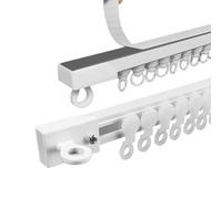 Riel de Cortina 30-420cm para Montaje en Techo o Pared, Sin Taladro, Sistema Pista de Cortina Auto adhesivo, para divisores de ventanas y habitaciones, Fácil De Instalar ( Color : Ceiling , Size : 3.8
