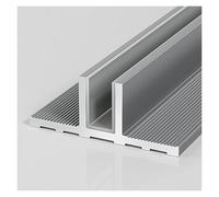 Riel de cristal enmarcado para puerta de ducha con canal U, retenedor invisible sin marco para separación húmeda y seca, ajustable para vidrio grueso de 1/3 a 1/2 pulgadas