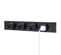 Riel de Enchufes Modular de Pared, Regleta de Enchufes con 4 Tomas Schuko
