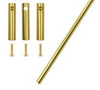 Riel de Estante Rieles Barandilla de Protección para Estantes de Aleación de Aluminio con 3 Barrotes, Barandilla Anticaída para Estantes, Barra de Protección Decorativa Armarios(Gold-A,71in/180cm)
