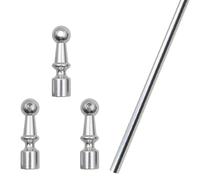 Riel de Estante Rieles Barandilla Metálica para Estanterías, Accesorios Decorativos para Barandillas de Estanterías, Kit de Barandilla para Estanterías de Pared con 3 Postes(Silver-C,71in/180cm)