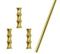 Riel de Estante Rieles Barandilla Metálica para Estanterías, Accesorios Decorativos para Barandillas de Estanterías, Kit de Barandilla para Estanterías de Pared con 3 Postes(Gold-A,19in/48cm)