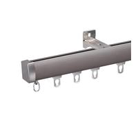 Riel de techo de aluminio champán para divisor de habitación y cortina de ducha, 1,5 m / 4.9ft, riel de bloqueo de luz, ideal para sala de estar y decoración moderna