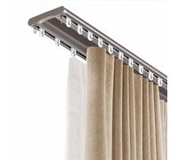Riel doble de aluminio para cortinas, para montaje en techo, de 260 cm