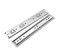 Riel Para Cajones Guías for cajones de acero inoxidable 10" - 22", guía for cierre suave, rieles for tres secciones, rodillo for gabinete(Normal 18inch 45cm)