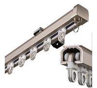 Riel para cortinas de aluminio, apto para montaje en techo o pared