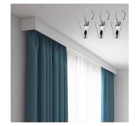 Riel para cortinas de aluminio, para montaje en pared