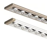 Riel para cortinas de aluminio ultradelgado, para montaje en pared y techo