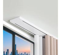 Riel para cortinas doble - Aluminio - 240 cm - Blanco - Montaje en techo