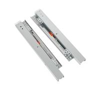 Rieles extraíbles para montaje en el suelo, 1 par de guías para cajones inferiores, rieles para cajones extensión completa, cierre suave oculto silencioso, rieles telescópicos deslizantes con