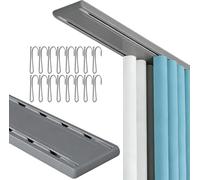 Rieles para Cortinas de Techo,Gris,540cm | Material de Aluminio, Diseño de Doble Riel, Soporta Dos Capas de Cortinas, Deslizamiento Fluido y Silencioso
