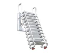 Rieort Escaleras para ático del hogar, Escalera para ático Interior y Exterior, Carga montada en la Pared, 1100 Libras para decoración, Escalera para Loft de aleación para casa