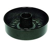 Riess, 0485-022 - Molde para Tartas (26 cm, 3 Piezas, 3 Piezas, Altura 8,0 cm, Molde para Hornear Profesional, Esmalte, Negro, con Fondo de Tubo, inducción)