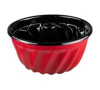 Riess, 0495-020 - Molde para gugelhupfform 22, color rojo, diámetro 22 cm, altura 11,3 cm, capacidad 2 litros, esmalte, rojo y negro