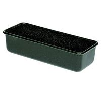 Riess, 0638-022, molde para pan profesional, molde para roscón de Reyes, capacidad 1,7 litros, altura 7,8 cm, anchura 10 cm, longitud 30 cm, esmalte, negro, molde para pan, inducción