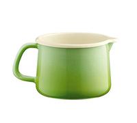 Riess, 0672-036, cazo con pico 12, NOUVELLE- SMARAGD, diámetro 12 cm, altura 10,7 cm, contenido 1 litro, esmalte, verde, inducción