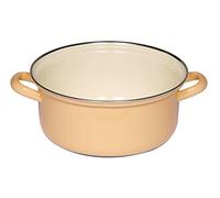 Riess - Cacerola - Olla - Olla con borde cromado - Amarillo - Diámetro 20 cm - 2 l