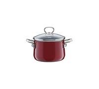 RIESS Olla para carne con tapa de cristal NOUVELLE 24cm/6,5l Rosso rojo oscuro