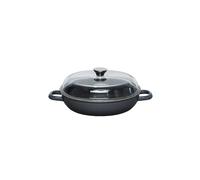 Riess, 0058-003, sartén con tapa de cristal, 28 cm, gris oscuro, LBH 37,7 x 29,2 x 14,1 cm, peso 3.049 kg