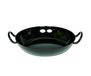 Riess, SCHWARZEMAILLE 0603-022, Sartén gourmet 30, Classic - SCHWARZEMAILLE, diámetro 30 cm, altura 3,1 cm, esmalte, negro, sartén para servir, sartén gourmet, inducción