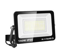 RIGIDON focos led exterior & interior con enchufe, 1x 150W 15000lm 6000K | blanco frío, seguridad, proyector led, Iluminacion, para jardín patio plaza garaje terraza estadio trabajo, IP66 impermeable