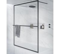Riho Lucid mampara de ducha 100 cm negro mate/vidrio transparente G005030121