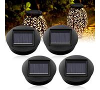 Riisoyu 4 piezas de repuesto para lámparas solares, IP65, 8 cm, alta eficiencia, resistente al agua, módulo solar de repuesto para lámparas de jardín para exteriores, farolillos colgantes, jardín