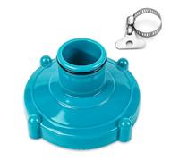 Riisoyu Adaptador para manguera de aspiración, Compatible con el colador INTEX 11070 limpiafondos Conexión tornillo 80 mm a manguera 32 mm Adaptador para Filtro Adicional accesorios piscina Azul