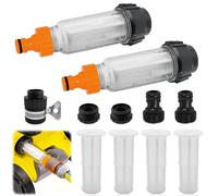 Riisoyu Filtro de Agua para Manguera de Jardín 3/4", Prefiltro con Conectores Rápidos Compatible con Hidrolimpiadora Bomba de Agua y Riego de Jardín Filtro Anti-Impurezas y Sedimentos