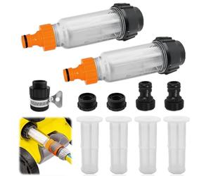 Riisoyu Filtro de Agua para Manguera de Jardín 3/4", Prefiltro con Conectores Rápidos Compatible con Hidrolimpiadora Bomba de Agua y Riego de Jardín Filtro Anti-Impurezas y Sedimentos