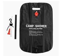 Riloer Bolsa de ducha solar portátil para acampar, bolsa de agua para baño con calefacción para caminatas al aire libre, 20L