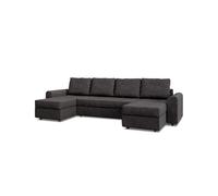 Rinconera en u dino reversible 5 plazas gris oscuro - conforama