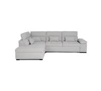 Rinconera reversible con cama stewart 4 plazas gris claro